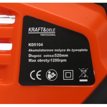 AKUMULATOROWE NOŻYCE DO ŻYWOPŁOTU KD5104