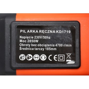Pilarka ręczna tarczowa 2850W laser KD1719