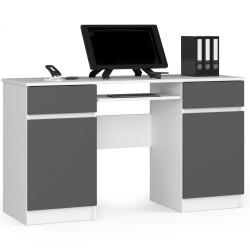 BIURKO CLP A5 2D 2SZ PK BIAŁE / SZARE