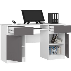 BIURKO CLP A5 2D 2SZ PK BIAŁE / SZARE