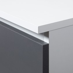 BIURKO CLP A5 2D 2SZ PK BIAŁE / SZARE