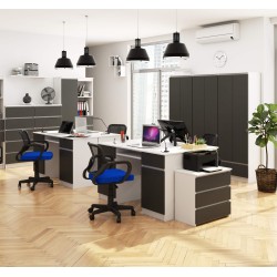 BIURKO CLP A5 2D 2SZ PK BIAŁE / SZARE