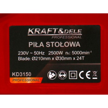 Pilarka stołowa tarczowa 2500W KD3150