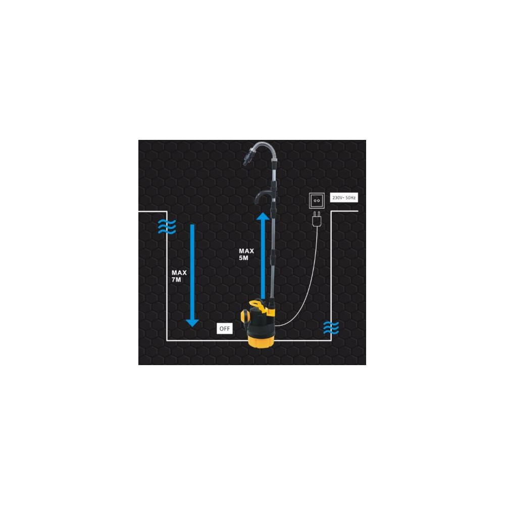 Pompa ogrodowa zatapialna z pływakiem 1700W KD746