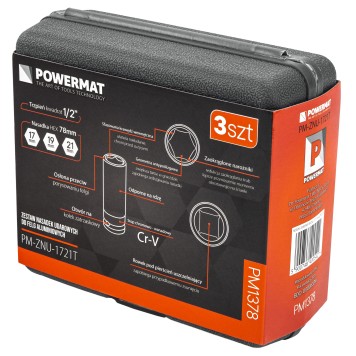 Zestaw nasadek udarowych PM-ZNU-1721T