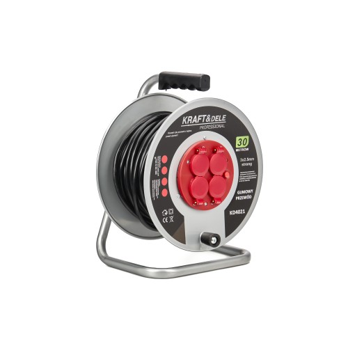 PRZEDŁUŻACZ OGRODOWY BĘBNOWY 3x2.5mm 30M KD4021