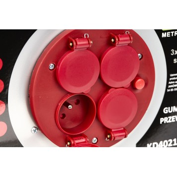 PRZEDŁUŻACZ OGRODOWY BĘBNOWY 3x2.5mm 30M KD4021