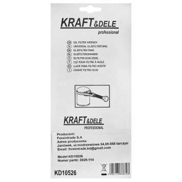 Klucz tasiemkowy opaskowy do filtra oleju KD10526