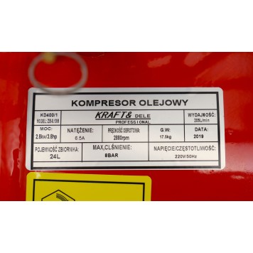 Kompresor Olejowy 24L KD400