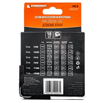 ZESTAW BRZESZCZOTÓW DO WYRZYNARKI PM-ZBDW-10T