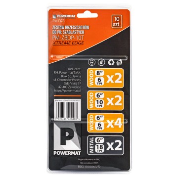 ZESTAW BRZESZCZOTÓW DO PIŁY SZABLASTEJ PM-ZBDP-10T