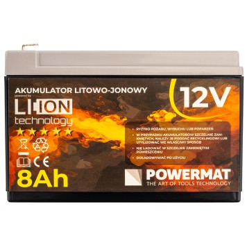 AKUMULATOR Li-Ion 12AH 12V PM-AKLJ-12V8AM