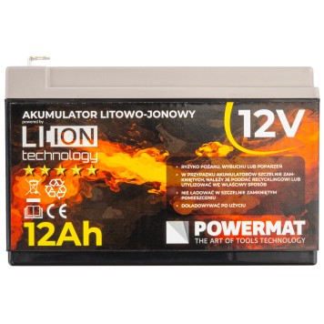 AKUMULATOR Li-Ion 12AH 12V PM-AKLJ-12V12AM