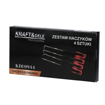ZESTAW HACZYKÓW Z RĘKOJEŚCIĄ 4szt. KD10944