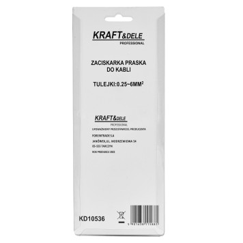 Zaciskarka do tulejek kabli, tulejek, końcówek KD10536