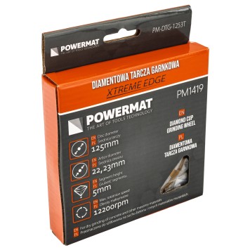TARCZA GARNKOWA DO SZLIFOWANIA 125MM PM-DTG-1253T