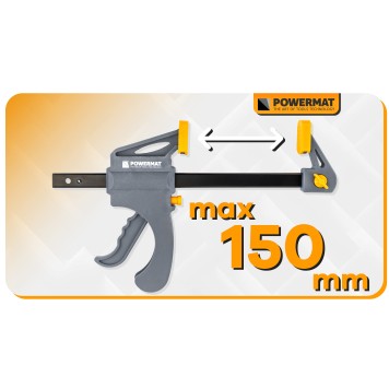 ŚCISK STOLARSKI 150x60mm SZYBKOZACISKOWY PM-SSD-6T