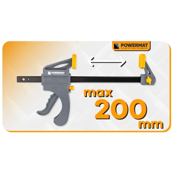 ŚCISK STOLARSKI 200x60mm SZYBKOZACISKOWY PM-SSD-8T