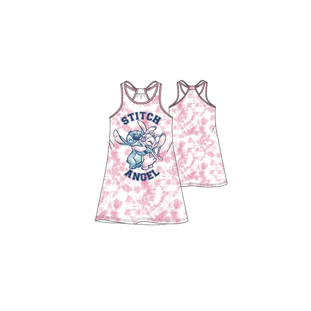Disney Lilo and Stitch Pink Angel children's summer dress 3-8 years