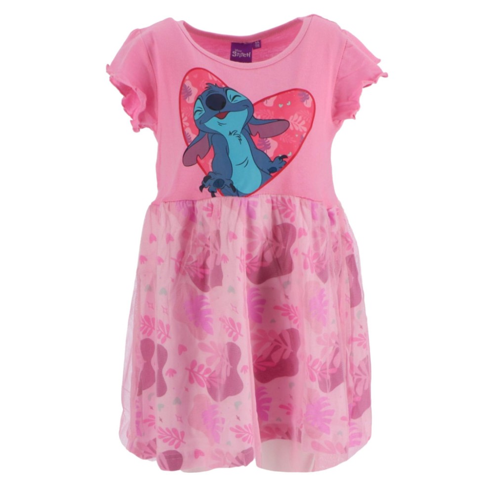 Disney Lilo and Stitch Pink Leaf children's summer dress 2-6 years