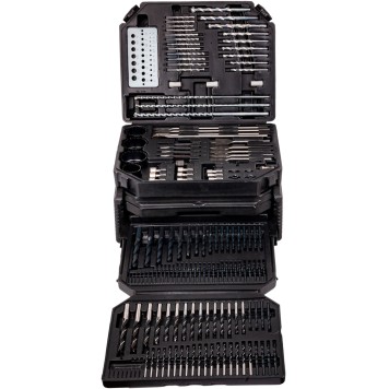 Wiertła, otwornice, dłuta, bity - zestaw 300-el. KD998