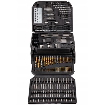Wiertła, otwornice, dłuta, bity - zestaw 300-el. KD998