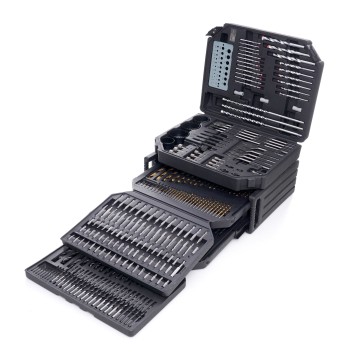 Wiertła, otwornice, dłuta, bity - zestaw 300-el. KD998