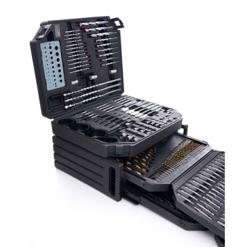 Wiertła, otwornice, dłuta, bity - zestaw 300-el. KD998