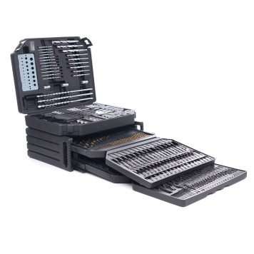 Wiertła, otwornice, dłuta, bity - zestaw 300-el. KD998