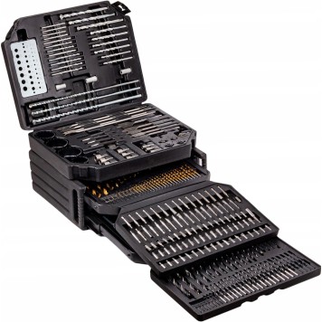 Wiertła, otwornice, dłuta, bity - zestaw 300-el. KD998