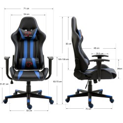 FOTEL GAMINGOWY F4G FG33 NIEBIESKI