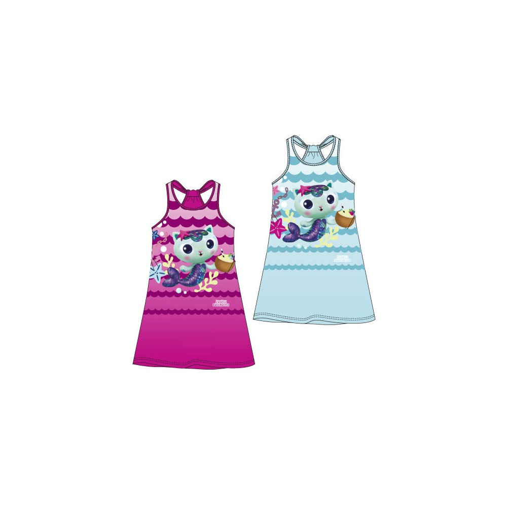 Gabby's Dollhouse Mermaid children's summer dress 3-8 years