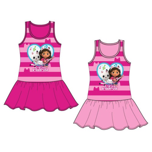 Gabby's Dollhouse Pink children's summer dress 3-8 years