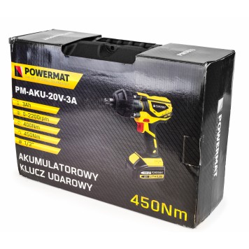 Klucz Akumulatorowy udarowy PM-AKU-20V-3A 3Ah 20V (Walizka)