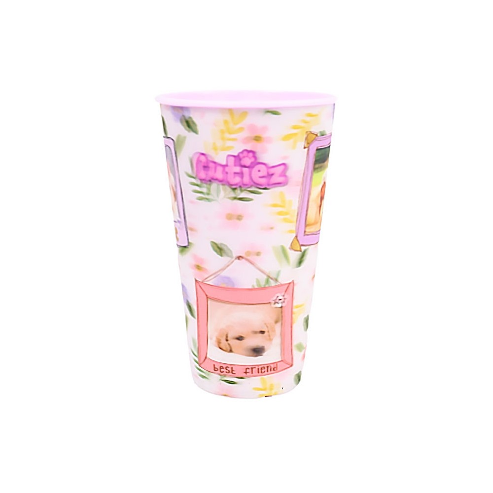 Animals Cutiez 3D effect plastic cup 480 ml