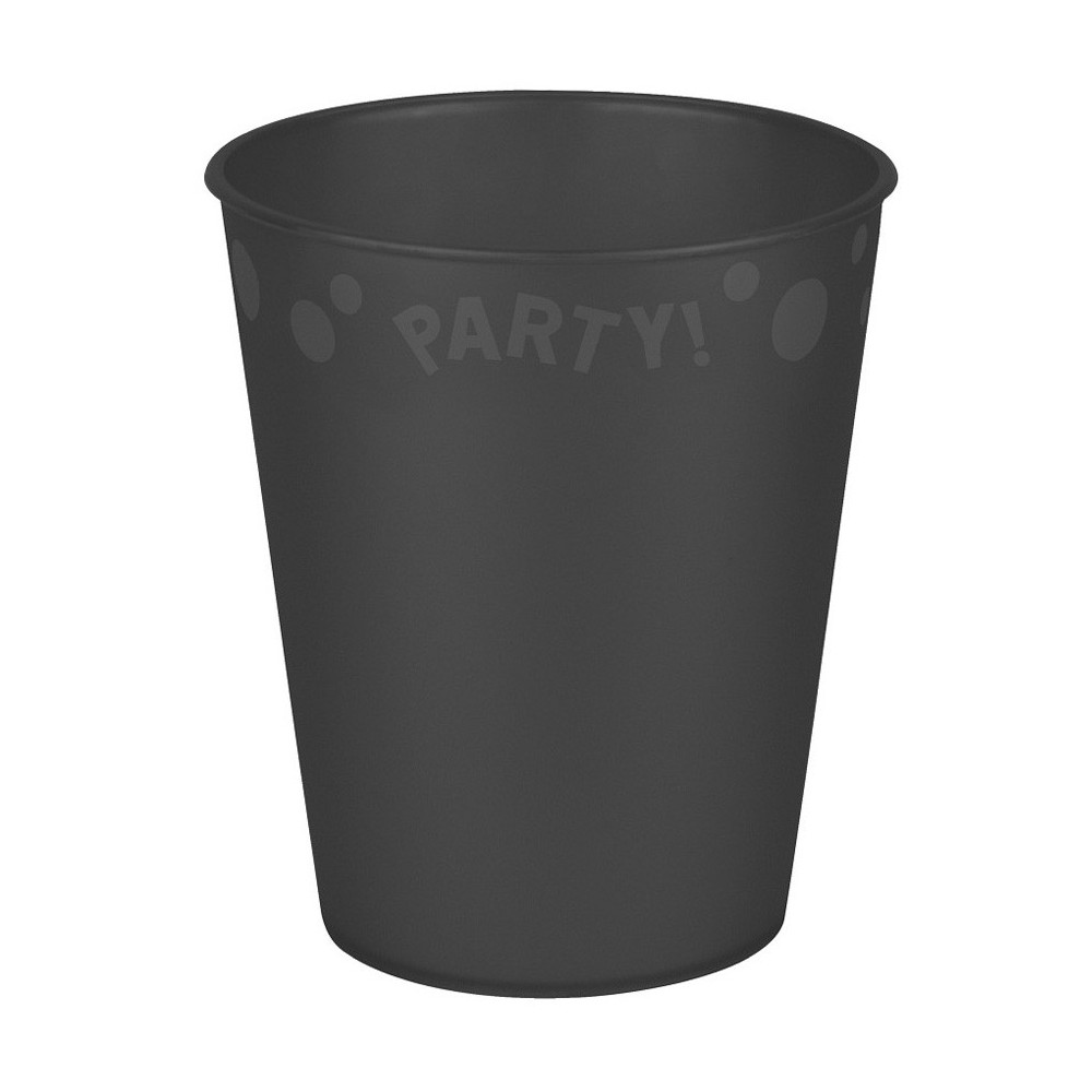 Party Black Black micro premium plastic cup 250 ml