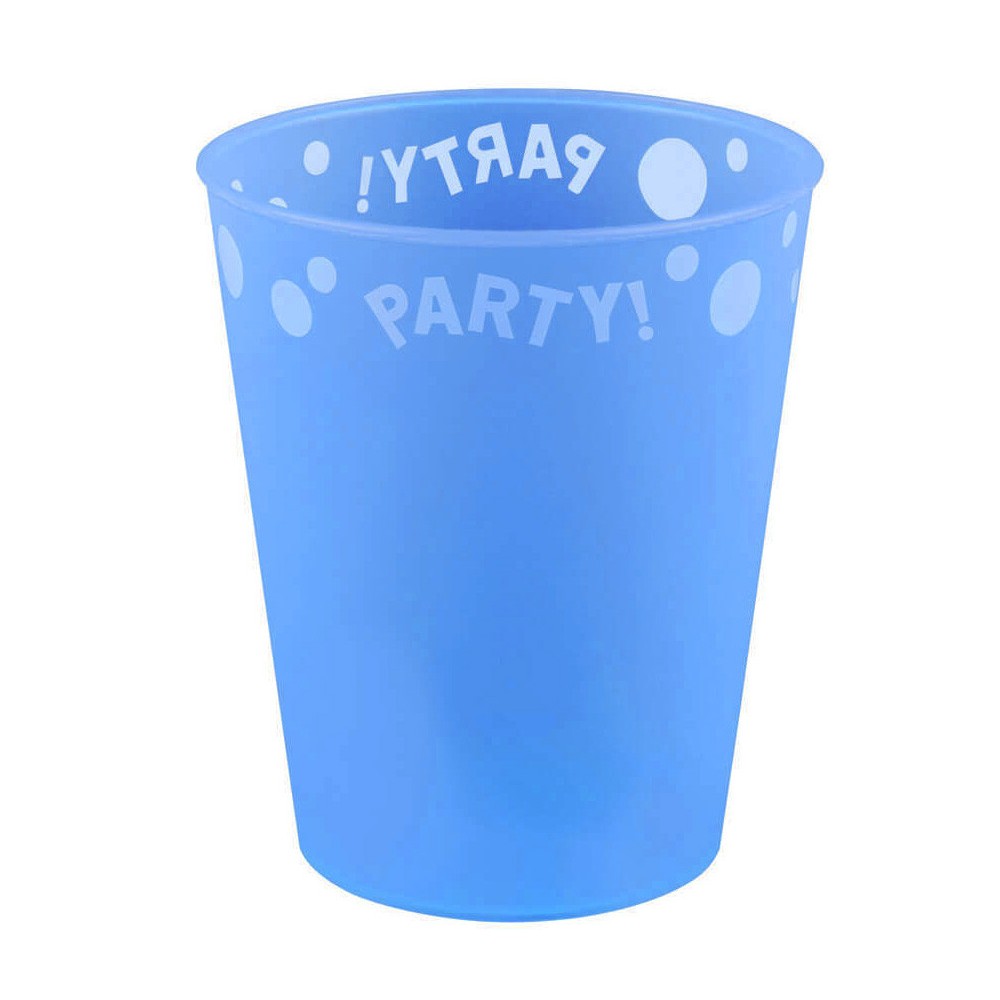 Party Blue Blue micro premium plastic cup 250 ml