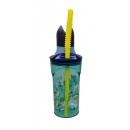 Bluey Splash 3D plastic straw cup 360 ml