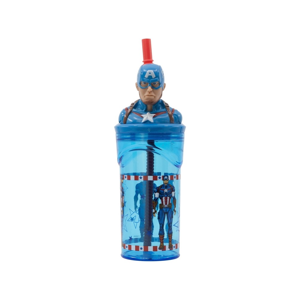Avengers Invincible Force 3D Figurine Tumbler with Straw 360 ml
