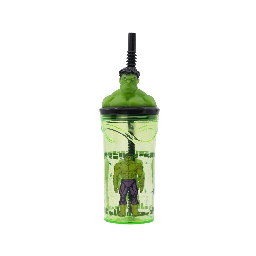 Avengers Invincible Force Hulk 3D Figurine Tumbler with Straw 360 ml