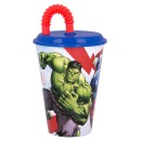 Avengers Rolling Thunder straw cup, plastic 430 ml