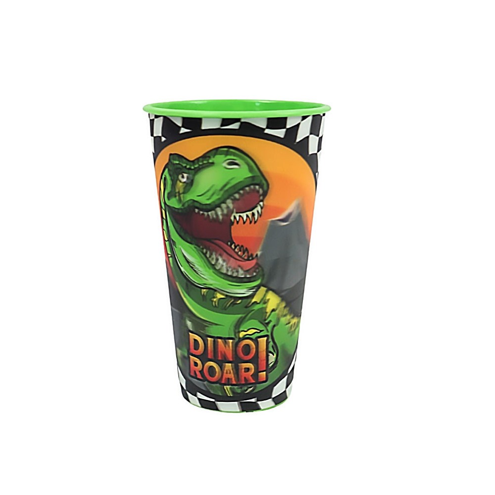 Dinosaur Roar 3D effect plastic cup 480 ml
