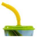 Dinosaur T-Rex plastic cup with straw, 430 ml