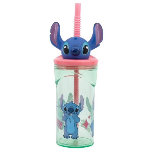 Disney Lilo and Stitch Easily Distracted 3D plastic straw cup 360 ml