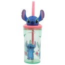 Disney Lilo and Stitch Easily Distracted 3D plastic straw cup 360 ml