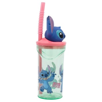 Disney Lilo and Stitch Easily Distracted 3D plastic straw cup 360 ml