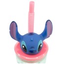 Disney Lilo and Stitch Easily Distracted 3D plastic straw cup 360 ml