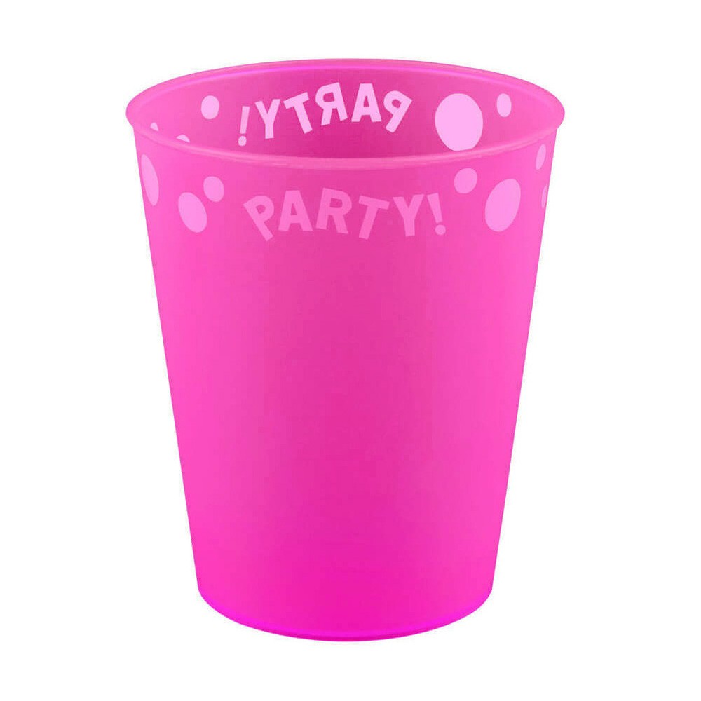 Party Fuchsia Fluorescent Fuchsia Micro Premium Plastic Cup 250 ml
