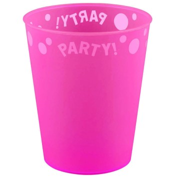 Party Fuchsia Fluorescent Fuchsia Micro Premium Plastic Cup 250 ml