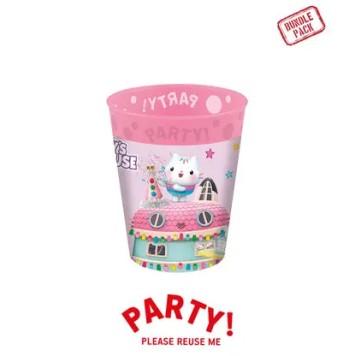 Gabby's Dollhouse Friends micro premium plastic cup set 4 pcs 250 ml